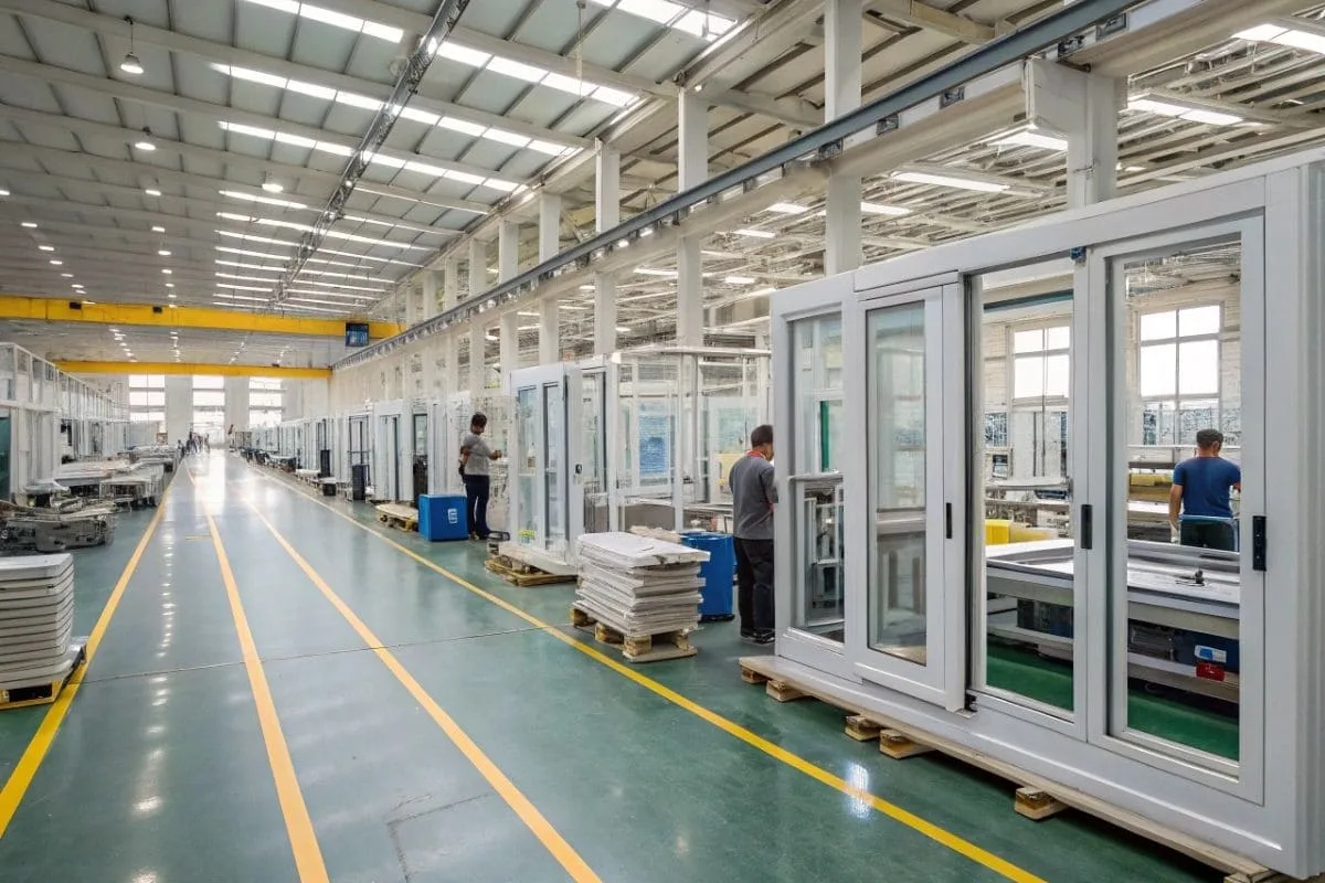 China fenestrel widonw and doors systems Assembly in factory